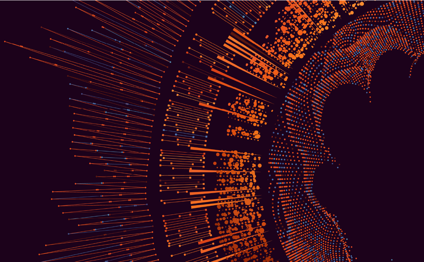 Vector graphic of circles and lines symbolizing design thinking